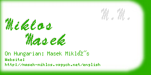 miklos masek business card